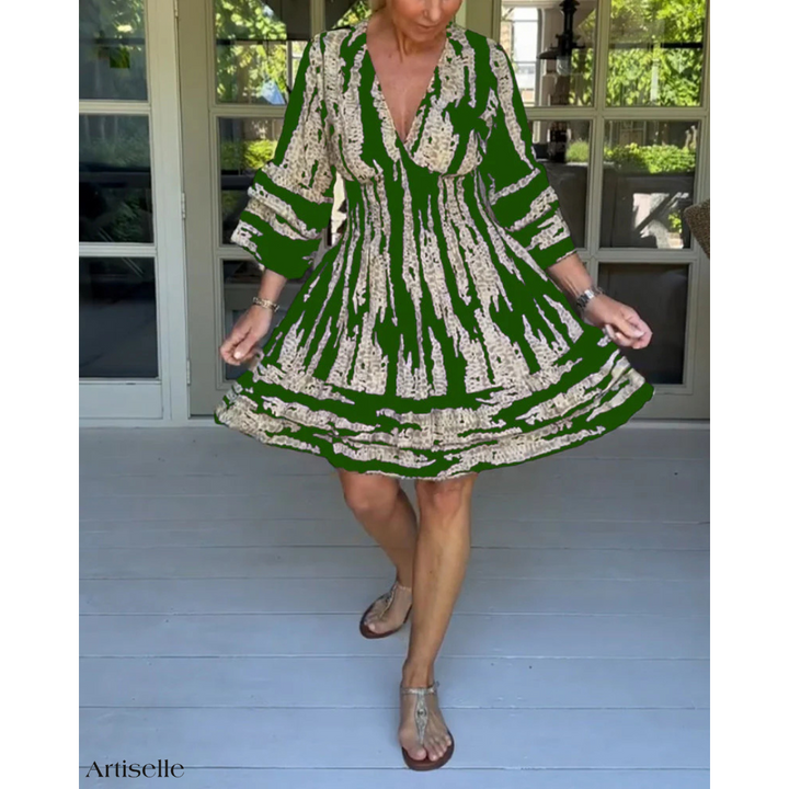 Artiselle | Lily - Glamour Goddess V-Neck Dress.