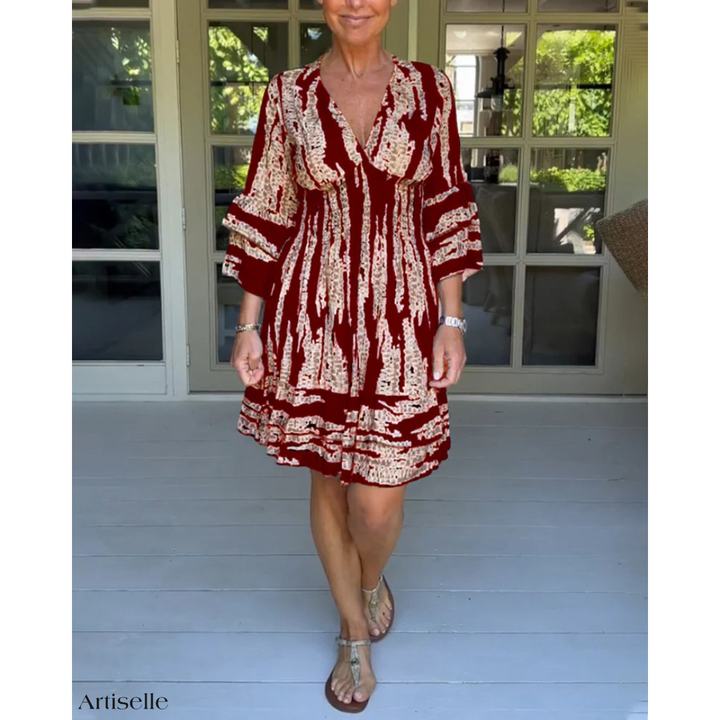 Artiselle | Lily - Glamour Goddess V-Neck Dress.