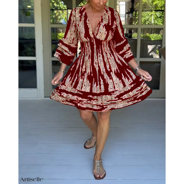 Artiselle | Lily - Glamour Goddess V-Neck Dress.