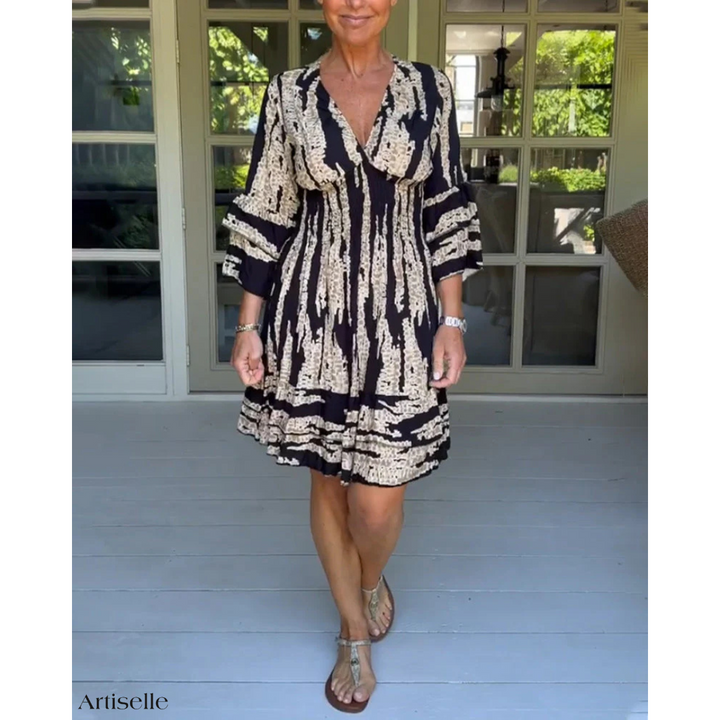 Artiselle | Lily - Glamour Goddess V-Neck Dress.