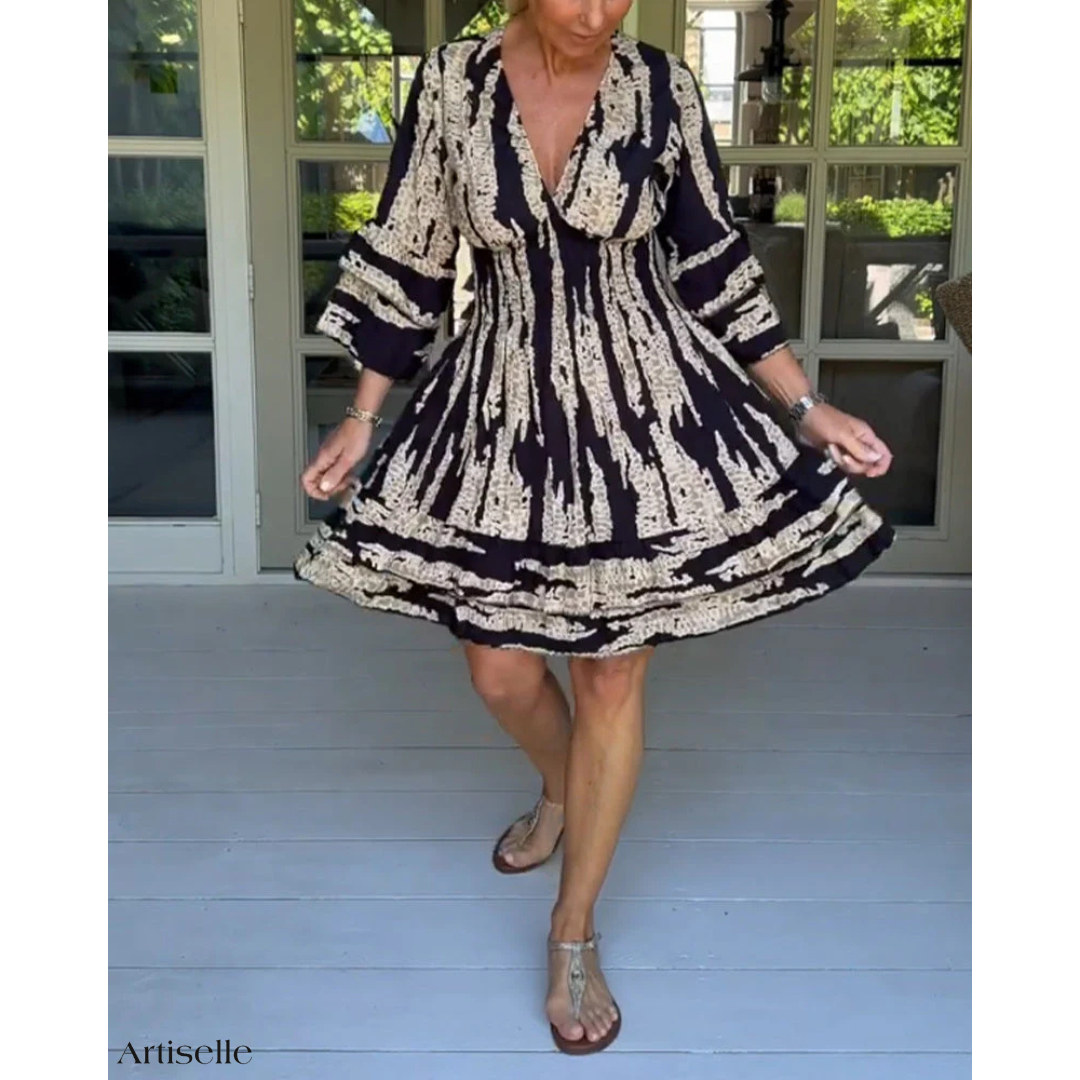 Artiselle | Lily - Glamour Goddess V-Neck Dress.