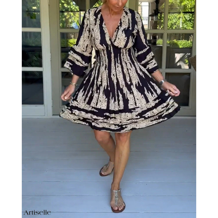 Artiselle | Lily - Glamour Goddess V-Neck Dress.