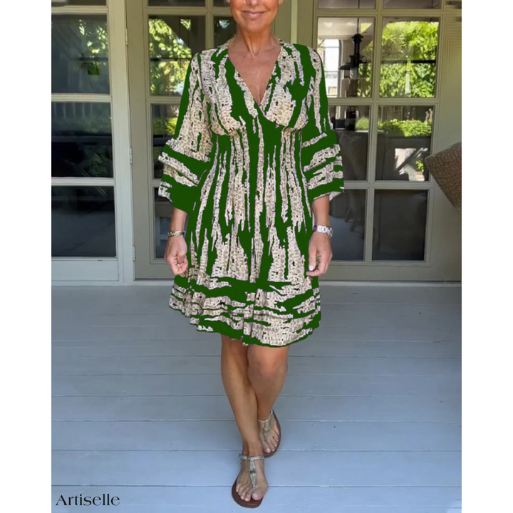 Artiselle | Lily - Glamour Goddess V-Neck Dress.