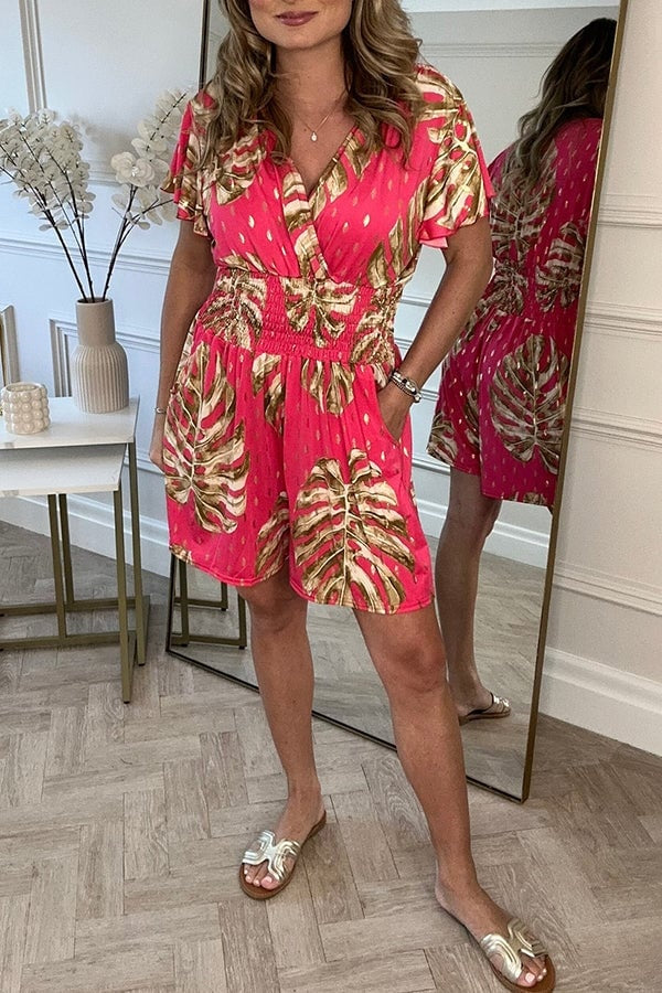 Artiselle | Joline - Leafy Print Romper