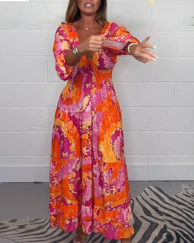 Artiselle | Lena -  Stylish Print Dress with 3/4 sleeves