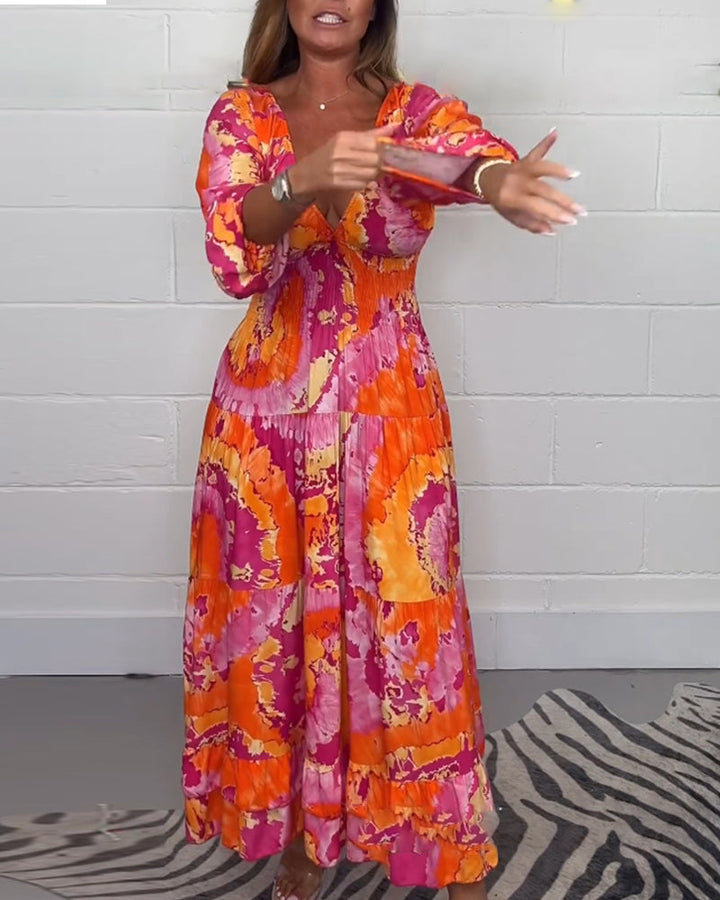 Artiselle | Lena -  Stylish Print Dress with 3/4 sleeves