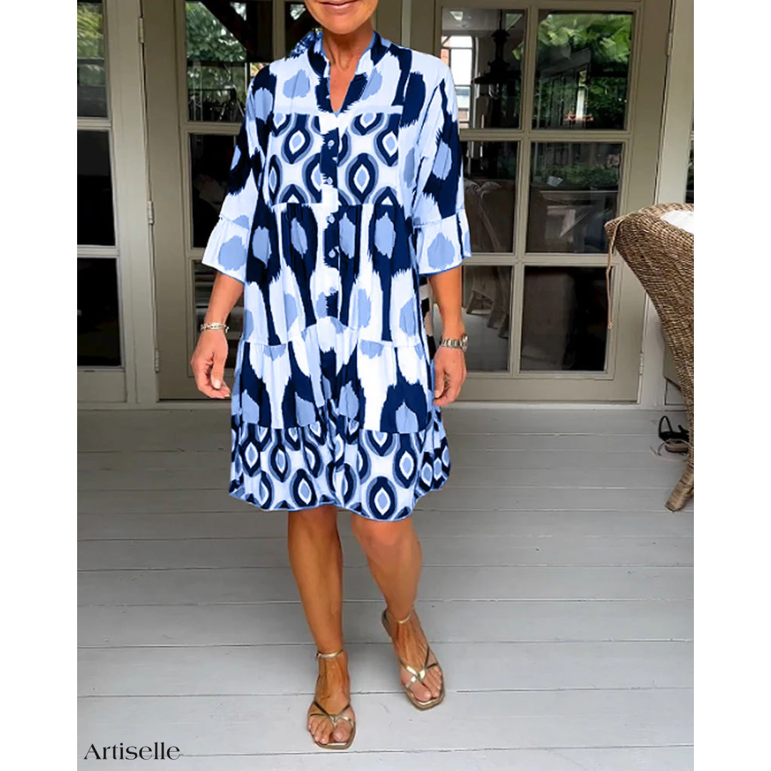 Artiselle | Millie - Stylish Printed Dress with Three-Quarter Sleeves