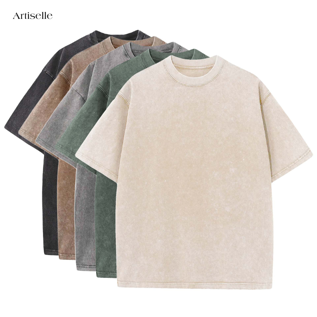 Artiselle | Louie - 5-Pack: Heavily Washed Relaxed Fit Tees