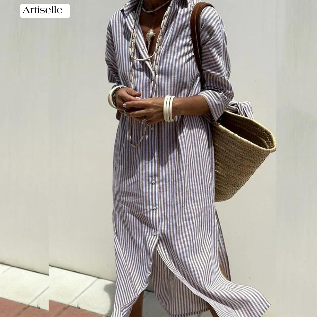 Artiselle | Chloé - Casual Striped Shirt Dress