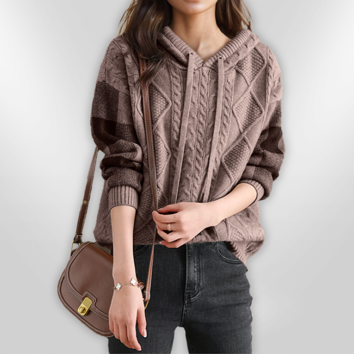 LEONIE | Jacquard Hooded Sweater