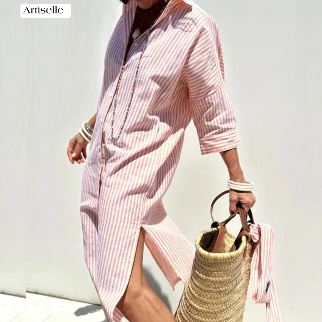 Artiselle | Chloé - Casual Striped Shirt Dress
