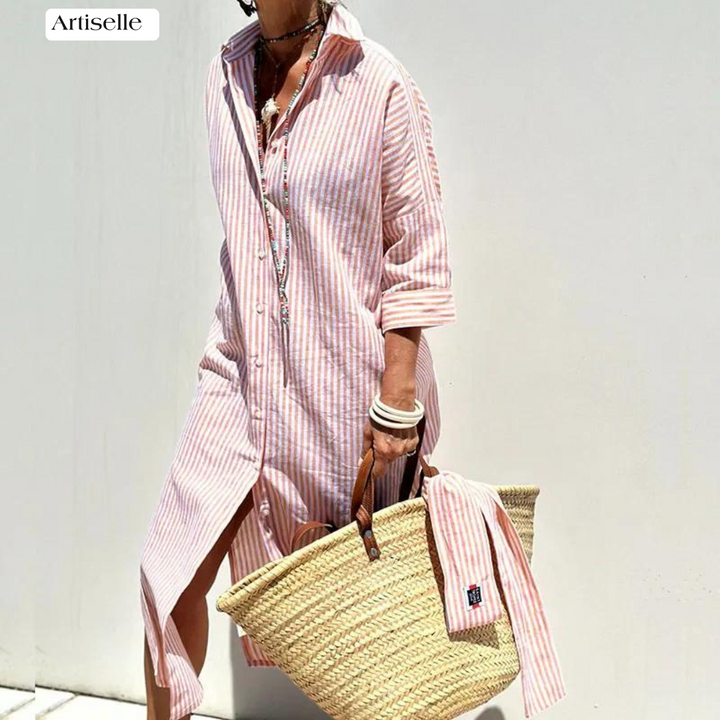 Artiselle | Chloé - Casual Striped Shirt Dress
