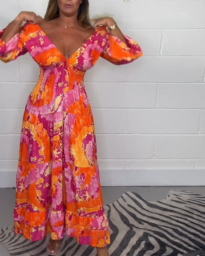 Artiselle | Lena -  Stylish Print Dress with 3/4 sleeves
